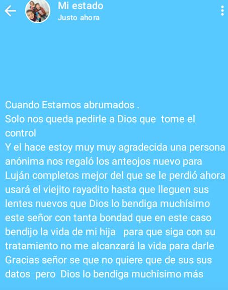 Vecino solidario regalará los anteojos que perdió una nena en Río Gallegos: &#8220;Un ángel que Dios puso en nuestro camino&#8221;