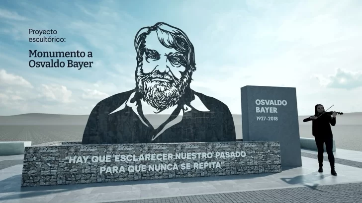 Monumento a Osvaldo Bayer: cómo es el nuevo proyecto escultórico que se emplazará en Santa Cruz