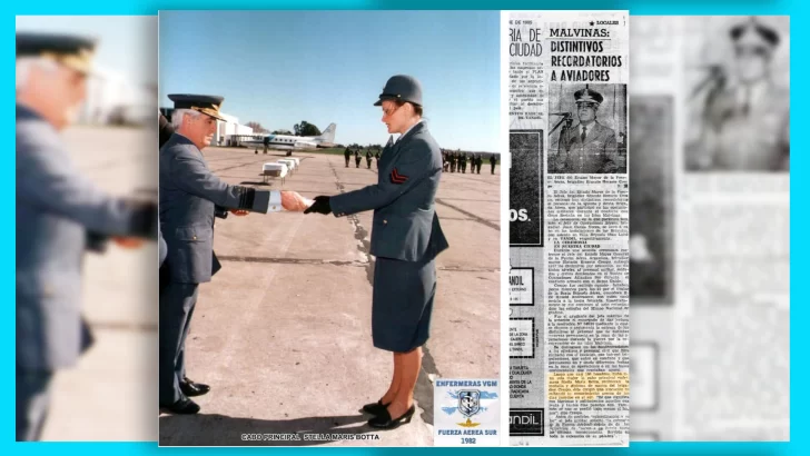  En 1985 en Tandil, Blotta recibió un diploma de reconocimiento de la Fuerza Aérea Argentina de manos del brigadier Crespo.