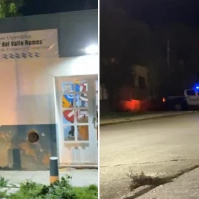 Un grupo de jóvenes apedrearon la base de la Dirección de Tránsito y la Policía los está buscando