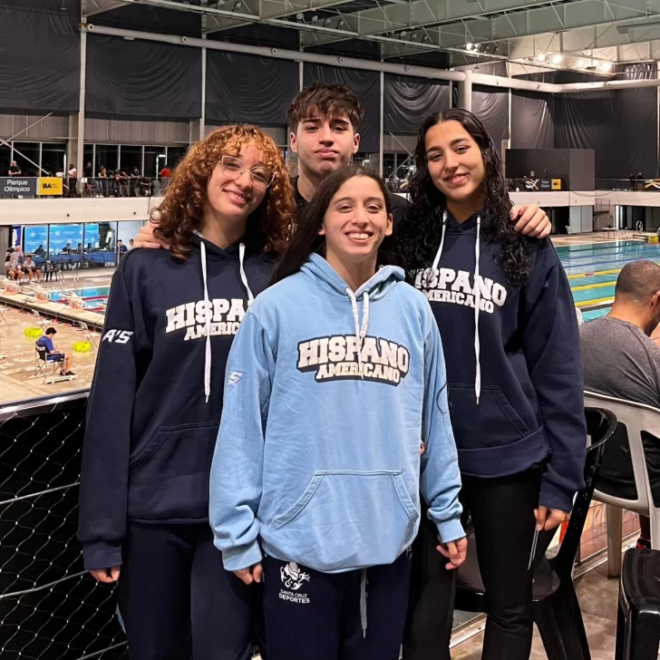Destacada actuación de los nadadores de Hispano Americano en el Argentino Open de Mayores