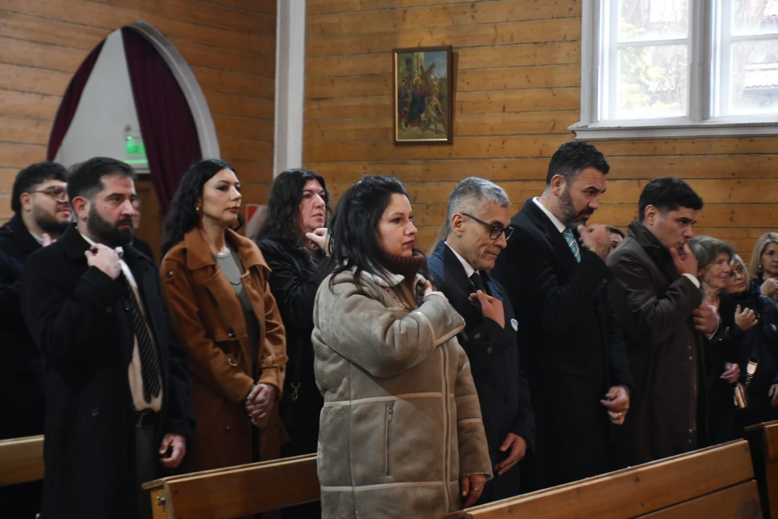  Sol Kamú, durante el tedeum de este domingo. (FOTO: JUAN PALACIOS/LA OPINIÓN AUSTRAL)