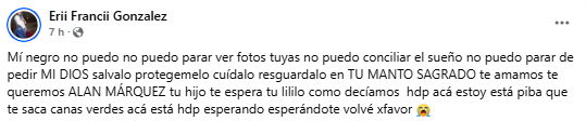 Familiares piden cadena de oración por Alan Márquez, el joven arrojado por una ventana en los 400 Departamentos