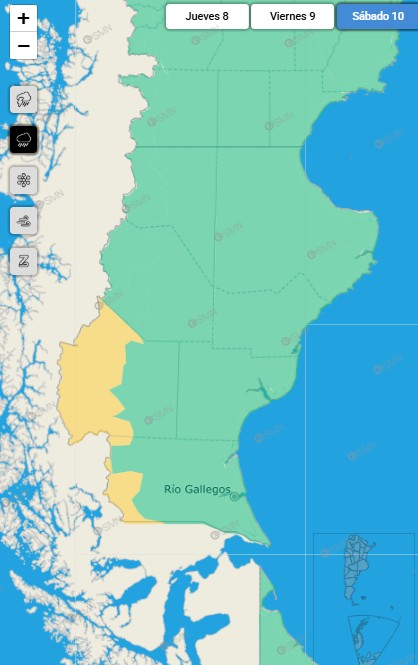 Alerta por lluvias para este fin de semana en un sector de Santa Cruz Alerta por lluvias para este fin de semana en un sector de Santa Cruz