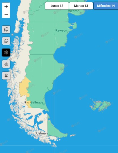 Alerta por vientos para este martes y miércoles en Santa Cruz