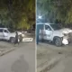 Impactante choque en Río Gallegos: una camioneta se estrelló contra un poste de alumbrado en barrio Belgrano