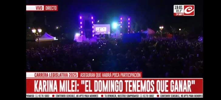 Javier Milei acompañó a Manuel Adorni en el cierre de campaña: habló de &#8220;los amarillos fracasados&#8221; y &#8220;el cajón del kirchnerismo&#8221;