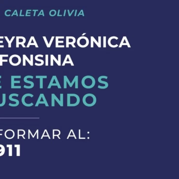 Intensa búsqueda de una joven en Caleta Olivia