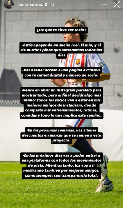 Santiago Maratea lanzó su propio club de socios y generó polémica