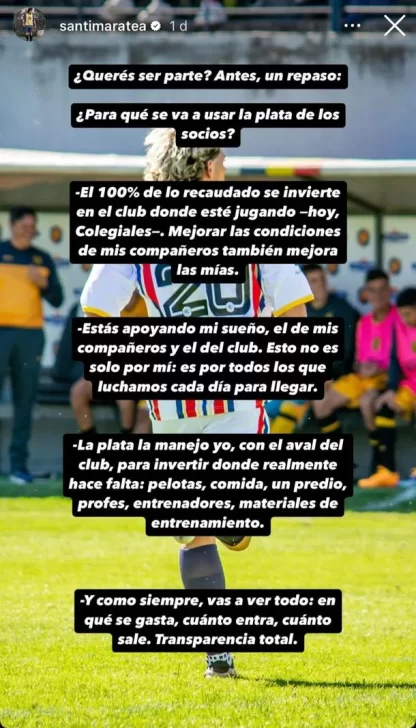 Santiago Maratea lanzó su propio club de socios y generó polémica