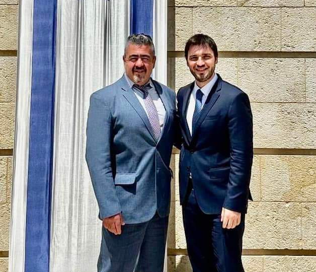  Héctor Iturrioz, ministro de Seguridad de Chubut junto al gobernador Ignacio Torres