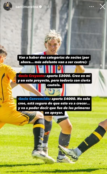 Santiago Maratea lanzó su propio club de socios y generó polémica