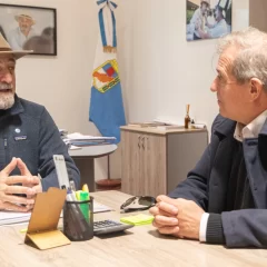 Othar Macharashvili analizó las obras educativas con el ministro Punta