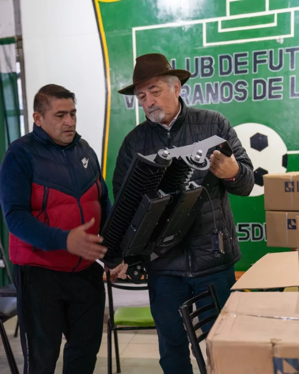 Othar Macharashvili visitó el predio del Club Veteranos de Laprida