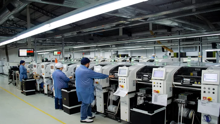Unos 8.000 operarios trabajan en forma directa en las plantas electrónicas fueguinas y otros 15.000 en forma indirecta. Unos 8.000 operarios trabajan en forma directa en las plantas electrónicas fueguinas y otros 15.000 en forma indirecta.