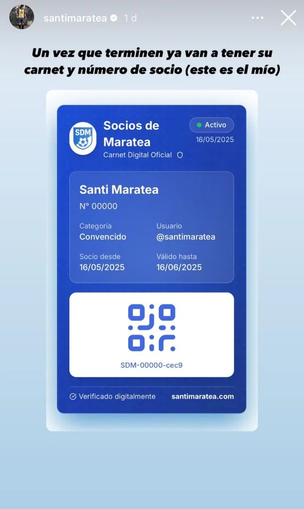 Santiago Maratea lanzó su propio club de socios y generó polémica