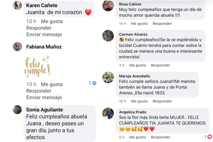 Juana cumplió 101 años y los saludos no pararon: los vecinos de Río Gallegos celebran a la vecina más longeva con mucho cariño