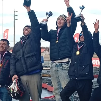 El campeón chileno Millao Diaz también gano en el karting