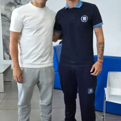 Un sueño en dos tiempos: el ex Boxing Jairo Ebel se fotografió con Lautaro Martínez