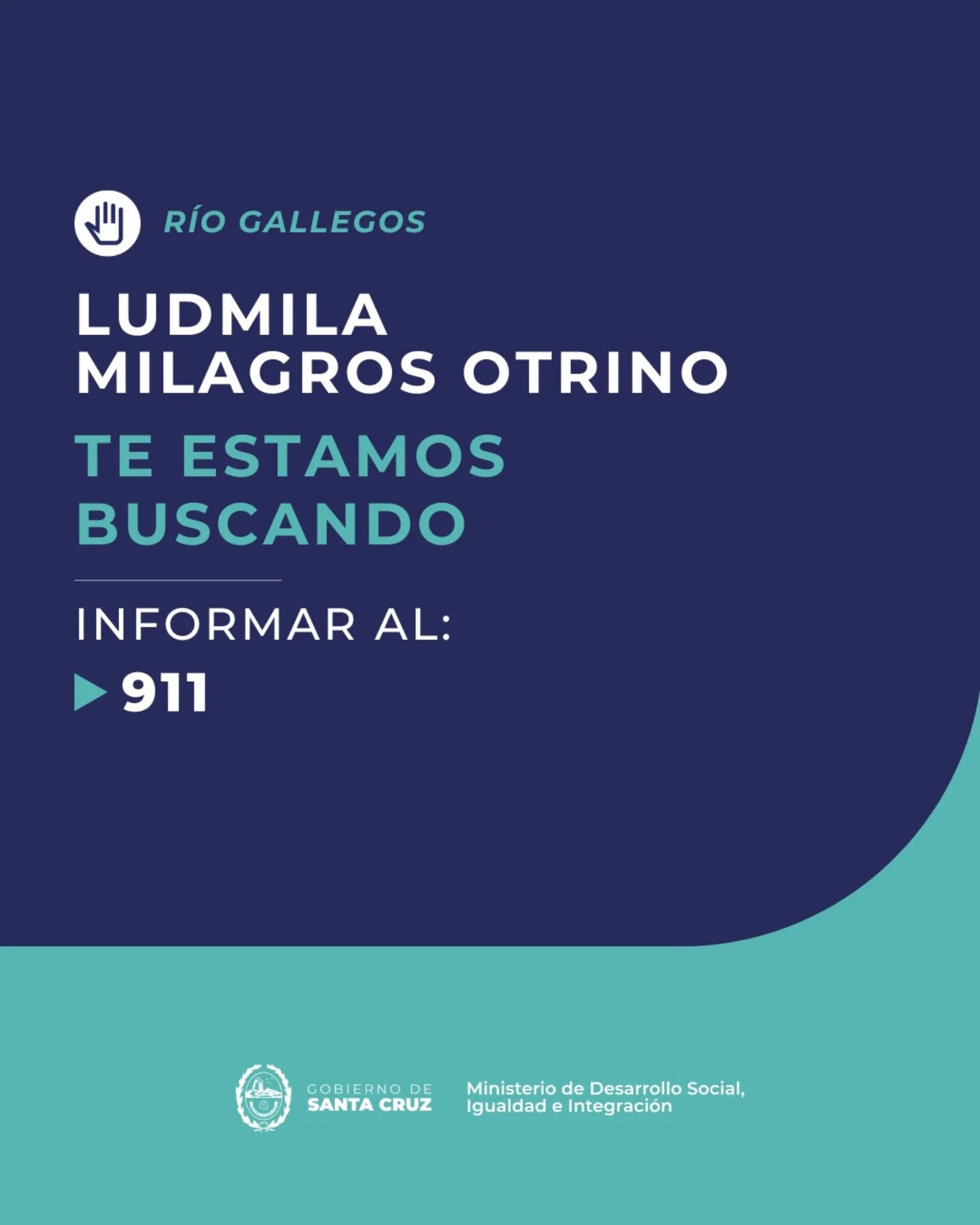 Desesperada búsqueda de una adolescente de 16 años en Río Gallegos