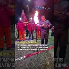Río Turbio: vigilia y antorchas en homenaje a los mineros fallecidos