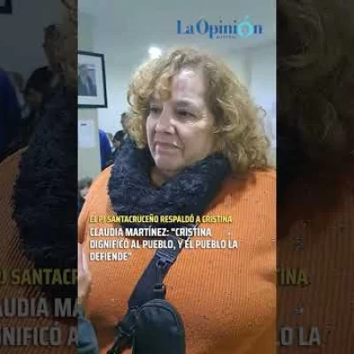 Claudia Martínez: “Santa Cruz con Cristina”