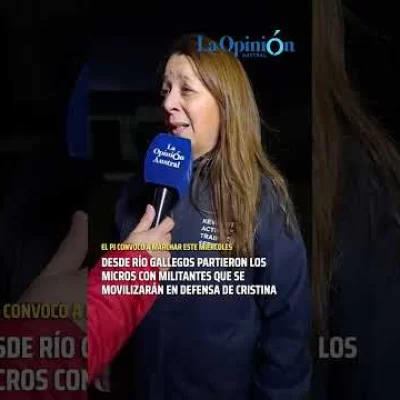 Militantes de Río Gallegos partieron hacia la marcha del PJ Militantes de Río Gallegos partieron hacia la marcha del PJ