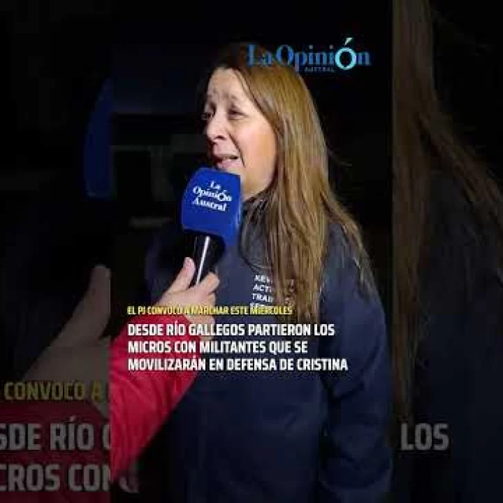 Militantes de Río Gallegos partieron hacia la marcha del PJ