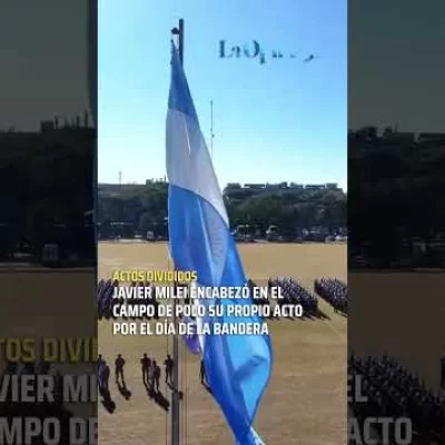 Milei conmemoró el Día de la Bandera en el Campo de Polo y respaldó a las Fuerzas Armadas