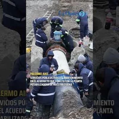 Realizaron tareas de mantenimiento en el acueducto de Palermo Aike