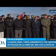 Claudio Vidal tomó juramento a 140 cadetes de Policía en el faro más al sur del continente argentino
