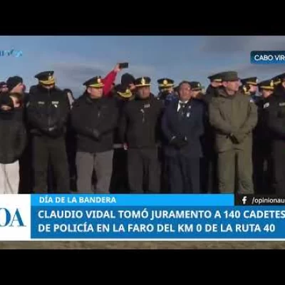 Claudio Vidal tomó juramento a 140 cadetes de Policía en el faro más al sur del continente argentino