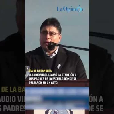 Claudio Vidal llamó la atención a los padres que protagonizaron una pelea en un acto escolar