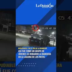 Así robaron la bandera en la “Laguna de los patos” de Río Gallegos
