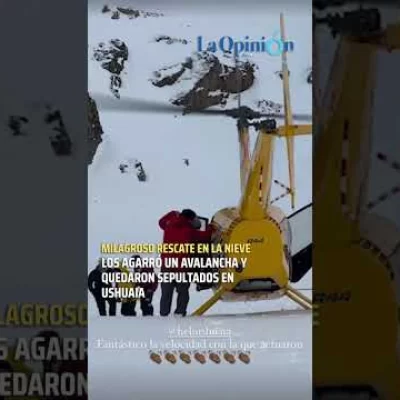 Tierra del Fuego: rescate milagroso tras avalancha gracias a un guante