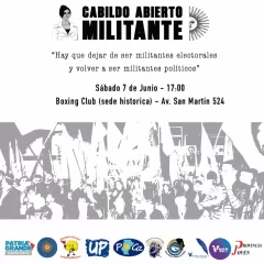 Agrupaciones políticas convocan a un “Cabildo Abierto Militante”