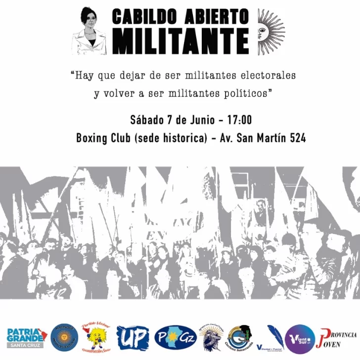 Agrupaciones políticas convocan a un “Cabildo Abierto Militante”