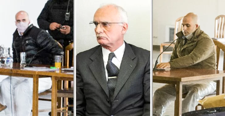  José Maillo, Francisco García Santillán (el abogado de los acusados) y Luis Maillo. (FOTO: LA OPINIÓN AUSTRAL)