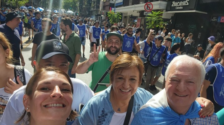  Nelson Periotti en una de las marchas por el 24 de marzo.