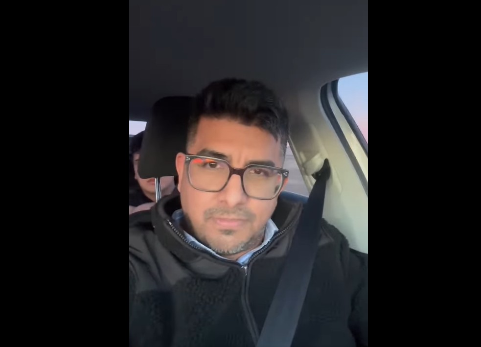  Guzmán hizo el posteo mientras iba camino a Caleta Olivia.