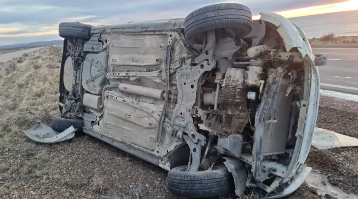 El estado en el que quedó el rodado. (FOTO: POLICÍA SANTA CRUZ) El estado en el que quedó el rodado. (FOTO: POLICÍA SANTA CRUZ)