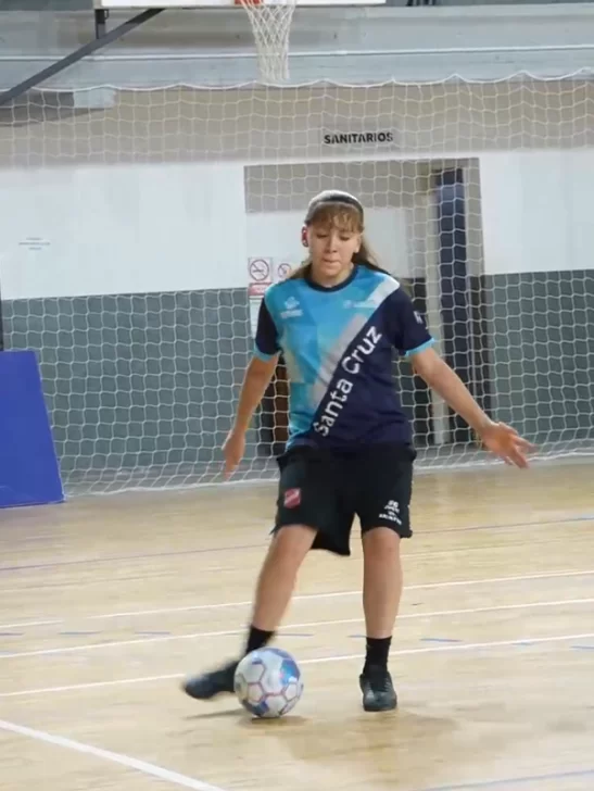  Justina en su primer entrenamiento con JM Futsal.