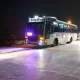 Un colectivo y un auto chocaron en medio de la nevada en Río Gallegos