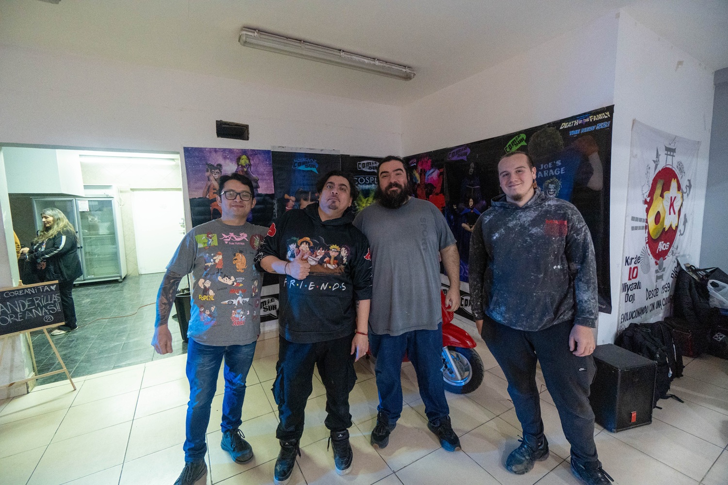  Parte del equipo que organiza la Comic Sur. Foto: Leandro Franco/La Opinión Austral