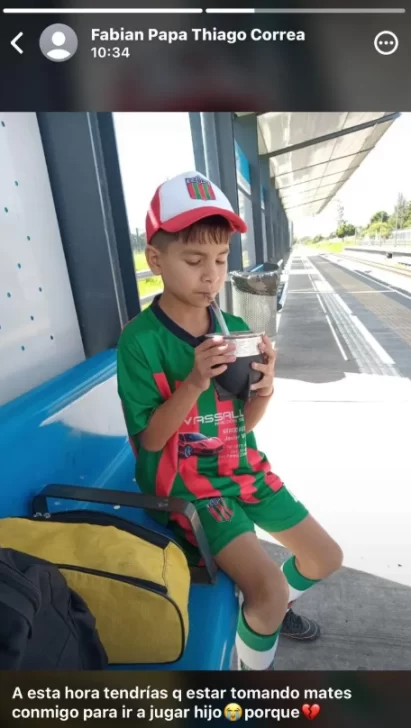  El doloroso estado de Whatsapp del papá de Thiago.