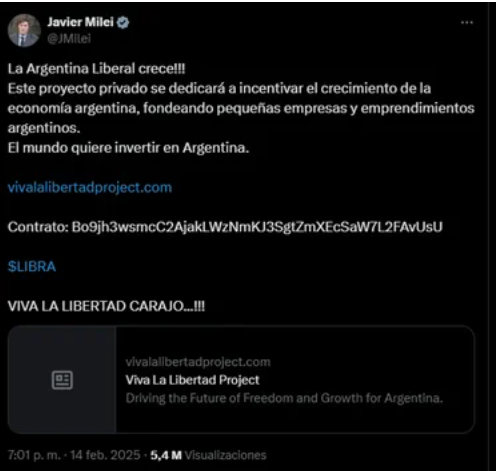 La Oficina Anticorrupción descartó que Milei tenga responsabilidades por el Criptogate $LIBRA La Oficina Anticorrupción descartó que Milei tenga responsabilidades por el Criptogate $LIBRA