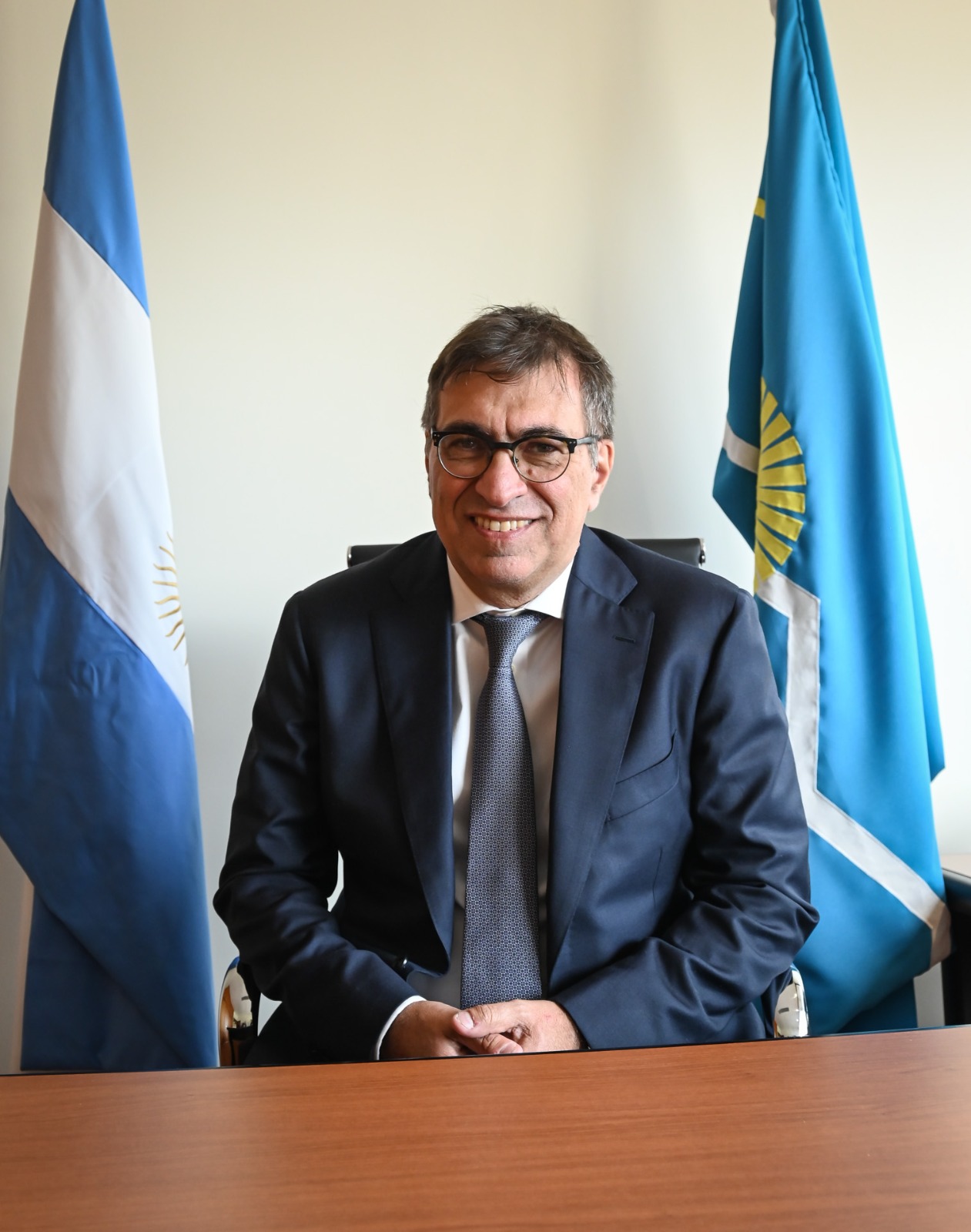  El Dr. Javier Raidan, presidente del Superior Tribunal de Justicia de Chubut, anfitrión en el acto de inauguración.