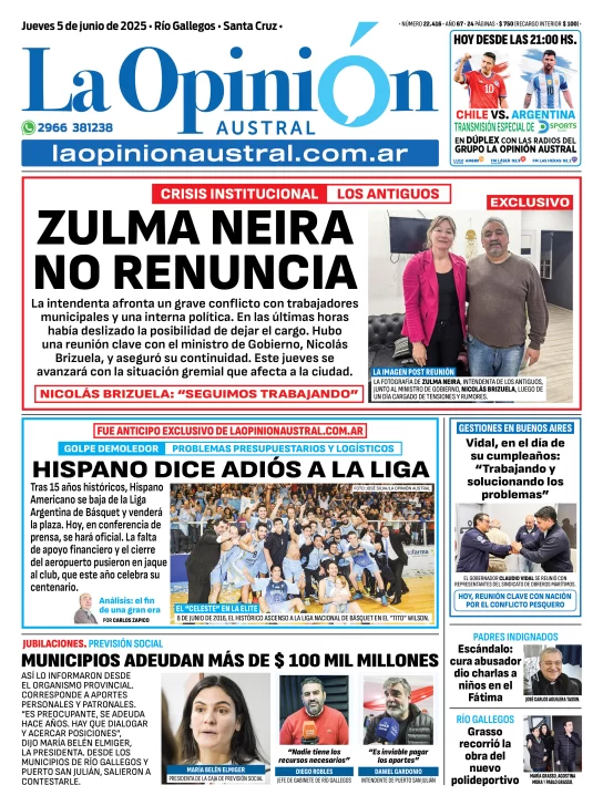 Con apoyo de Claudio Vidal, Zulma Neira cerró un acuerdo salarial de más de $100.000 con los municipales de Los Antiguos