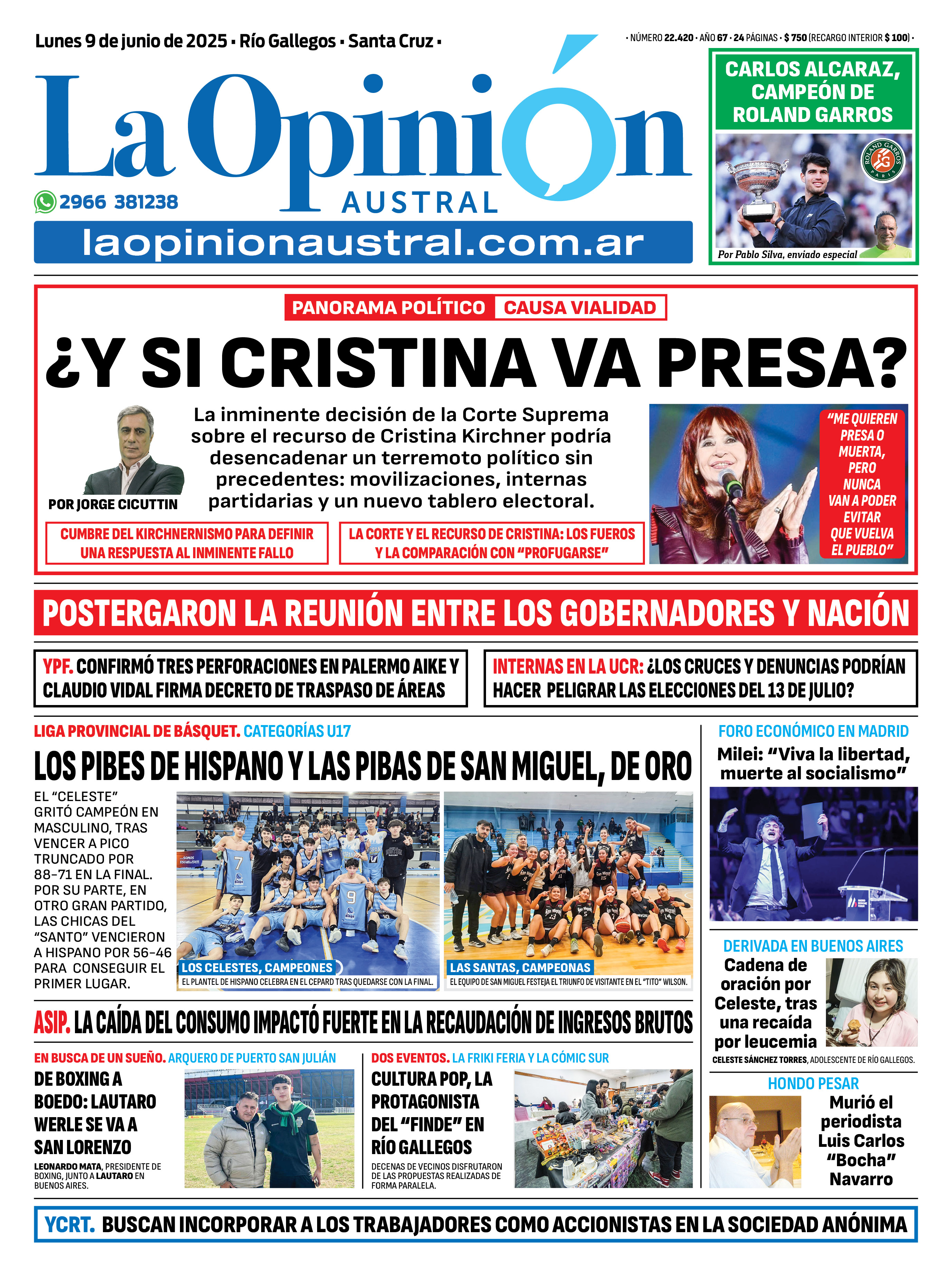Peralta sobre el posible fallo contra Cristina: “Sería un error adelantar los tiempos por parte de la Corte”