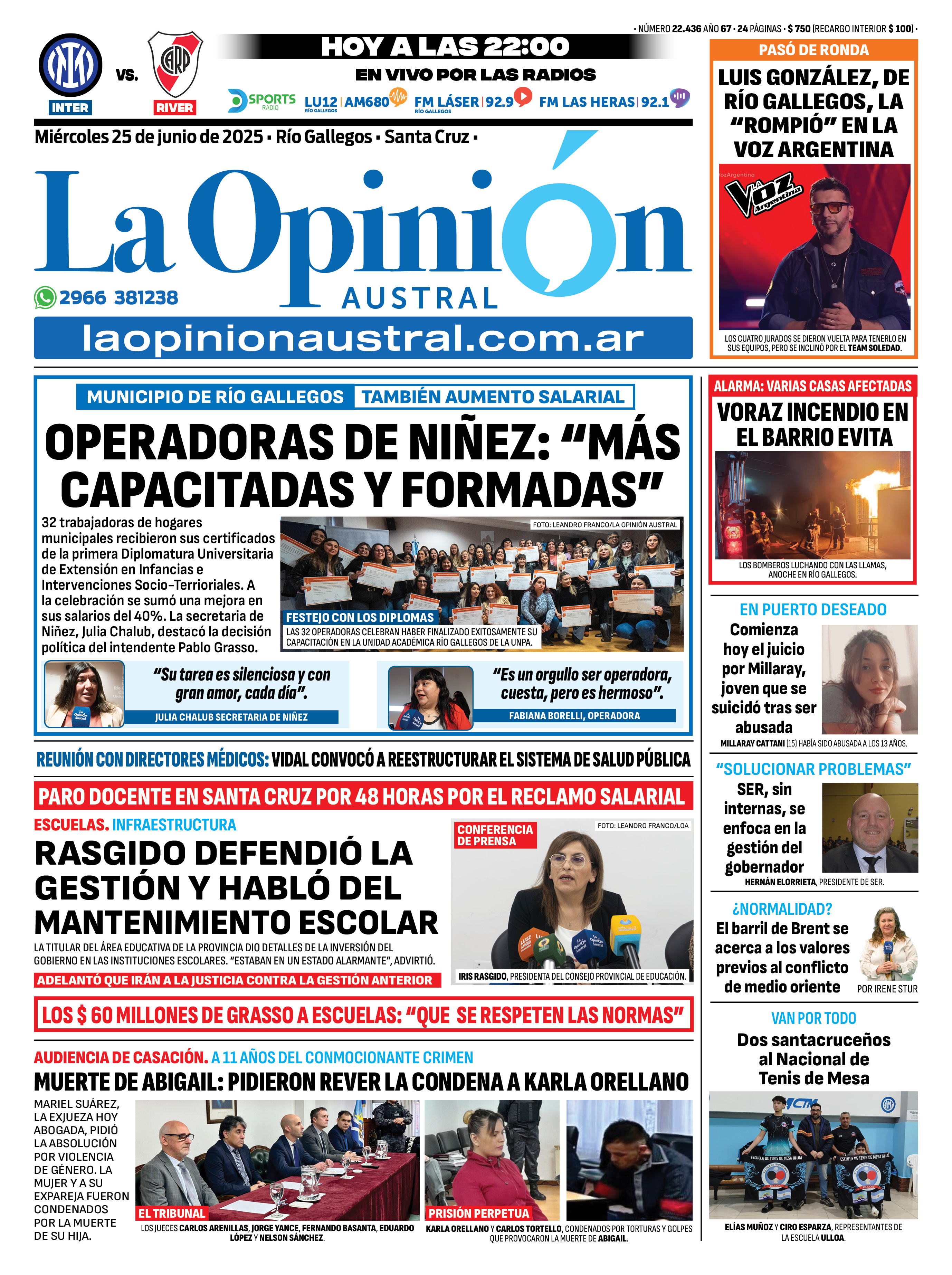  Tapa del 25 de junio.